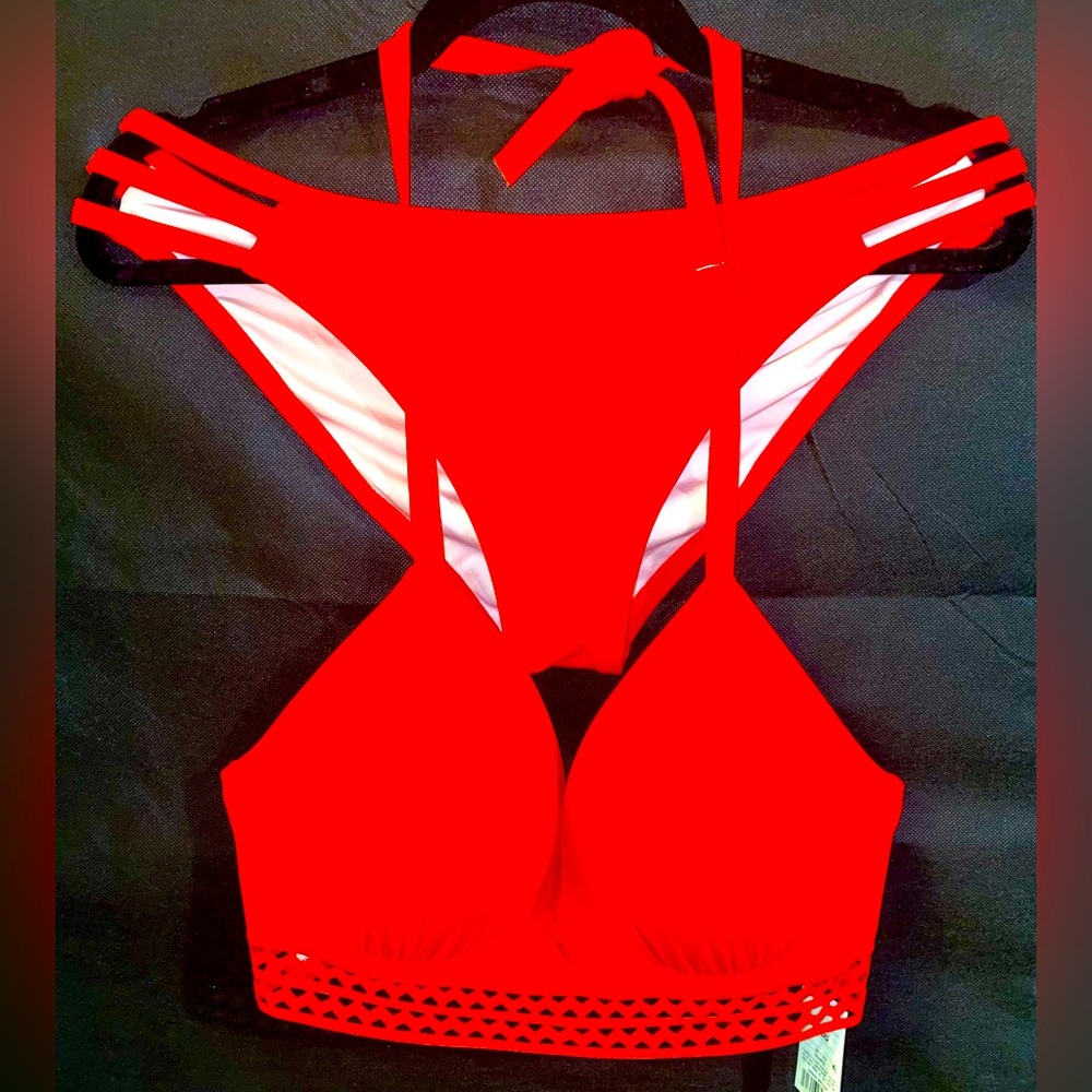 **NWT** Shade & Shore Lattice Halter Bikini (SIZE: 36DD [top] & L [bottom])